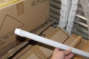 lot 553 image: Lot of (30) LED Tube Bulbs BL-T8-10W600 WINZ 50F 100-277V 5000K Frosted PC 24L (in box)