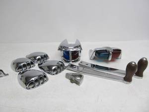 lot 16 image: Vintage Chrome Boat Hardware From Old Chris-Craft Boat