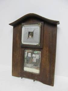 lot 54 image: Antique Wall Hanging Barometer wMirror