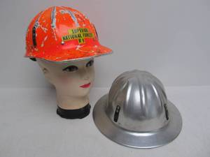 lot 173 image: Vintage Superior National Forest Helmet & US Government Metal Helmet