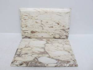 lot 139 image: Pair of Quality Cut Marble Mantel Clock Plinth Bases