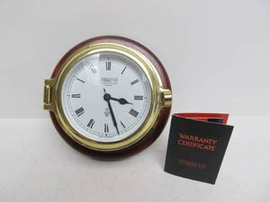 lot 140 image: Quality Vintage WEMPE Chronometerwerke German Brass Porthole Ships Clock