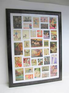 lot 93 image: Large Framed Collage of Vintage Scrapbook Items