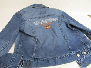lot 95 image: Nice HARLEY-DAVIDSON Ladies Denim Jacket - Size L