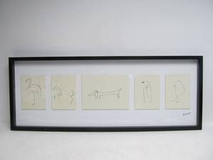 lot 99 image: Contemporary PICASSO Drawings Framed Artwork