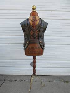 lot 111 image: Vintage Style Black Heat Golf Shop Mannequin