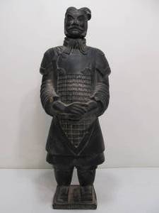 lot 29 image: Large Vintage Chinese Terra Cotta Soldier Vessel