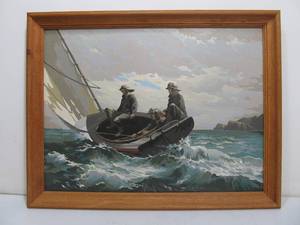lot 110 image: Vintage 1950s-60s Paint-By-Numbers A Fair Wind by Winslow Homer