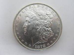 lot 234 image: 1878 S Uncirculated Morgan Silver Dollar