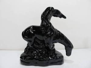 lot 157 image: Larger End of Trail Black Ceramic&nbspStatue