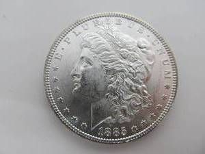 lot 243 image: 1885 Uncirculated Morgan Silver Dollar