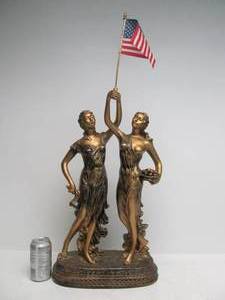 lot 84 image: Large Gilt Figural Maiden Sculpture