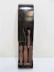lot 274 image: Quality CUTCO Wood Handled Kitchen Knife Carving Set