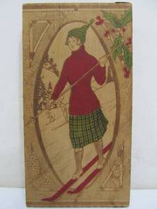 lot 288 image: Very Nice Vintage 1920s Era Art Nouveau Pyrography Wood Box 