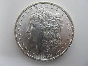 lot 193 image: 1898 Uncirculated O Morgan Silver Dollar