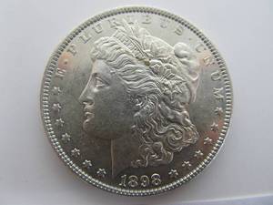 lot 194 image: 1898 Uncirculated Morgan Silver Dollar - DMPL