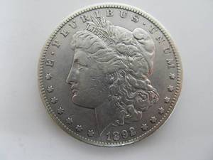 lot 200 image: 1892 CC Morgan Silver Dollar - XF