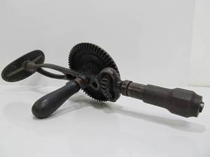 lot 212 image: Nice Antique Hand Crank Push Drill