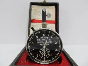 lot 214 image: Nice Original WW2 JAEGER Watch Company U.S. Air Forces Tachometer wCase