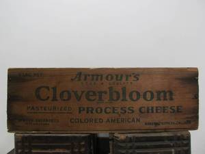 lot 217 image: Vintage Wooden Sewing Machine Drawers Cheese Box & Soda Crate