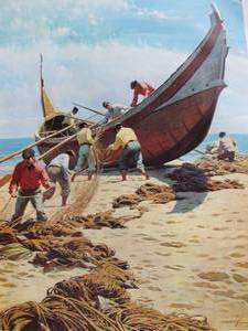 lot 313 image: 2 Orig 1960s Era Travel Posters - France & Sicily