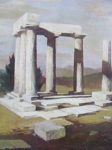 lot 317 image: Orig 1960s Era Travel Poster - Greece