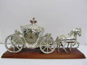 lot 321 image: Vintage Mid Century Gibraltar Horse & Carriage Clock