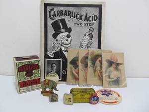 lot 324 image: Nice Group of Vintage & Antique Advertising Items