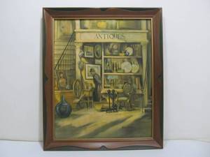 lot 331 image: Nice Vintage Antique Picker Shopping Alex Blum Print