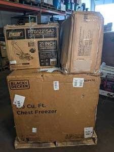 lot 209 image: Pallet Pulsar 21, Black and Decker Chest Freezers, Storkcraft, Etc.