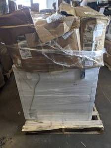 lot 206 image: Pallet Char-Broil Smoker Grill, Ameriwood, Black and Decker Freezer, Etc.