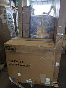 lot 207 image: Pallet Rylie Room Divider, Lexington TV Stand, Black & Decker, Swing Set, Etc.
