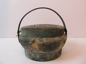 lot 27 image: Antique Oriental Bronze Hand Warmer