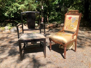 lot 63 image: Lot of 3 Antique Chairs