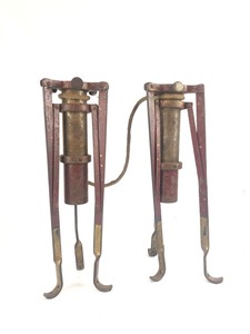 lot 107 image: Pair of Antique Folding Flagpole Stands