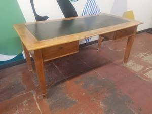 lot 38 image: Distressed Farmhouse Executive Desk
