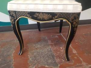 lot 35 image: Eastern Painted Caned Accent Chair