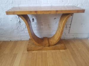 lot 34 image: Spectacular Molded Wood Console Table