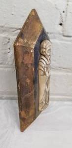 lot 58 image: Antique Carved Bone Patron Saint Holy Art