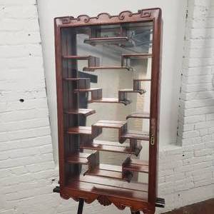 lot 62 image: Chinese Style Mirrored Display Case