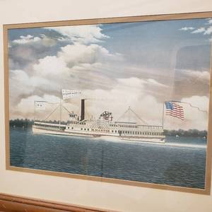 lot 139 image: Milton Martin Steamer Framed Print
