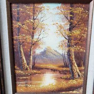 lot 67 image: Brilliant Fine Art Painting by Cantrell- Fall Mountain Landscape