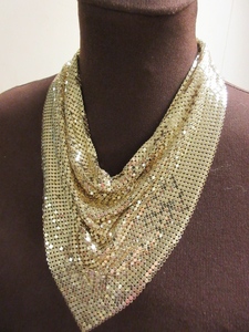 lot 820 image: WHITING & DAVIS GOLD MESH BANDANA
