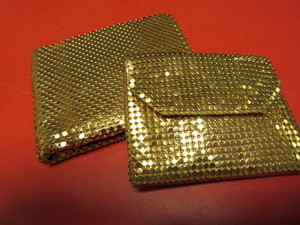 lot 824 image: WHITING & DAVIS GOLD MESH WALLET AND COIN PURSE