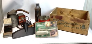 lot 52 image: Crate of Vintage Hardware