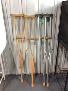 lot 173 image: Vintage Crutches