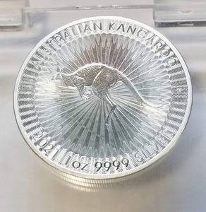 lot 15 image: 2021 AUSTRALIA KANGAROO 1 TROY OZ .9999 FINE SILVER
