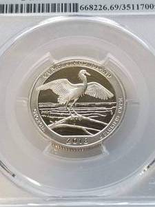 lot 18 image: 2018-S PROOF CUMBERLAND ISLAND QUARTER PCGS PR69