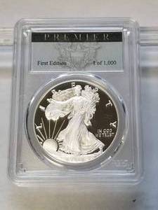 lot 35 image: 2018-S LIMITED EDITION PROOF AMERICAN SILVER EAGLE PCGS PR70DCAM
