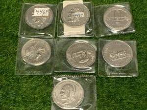 Lot of 7 North Dakota Souvenir Dollars from 1970�s�